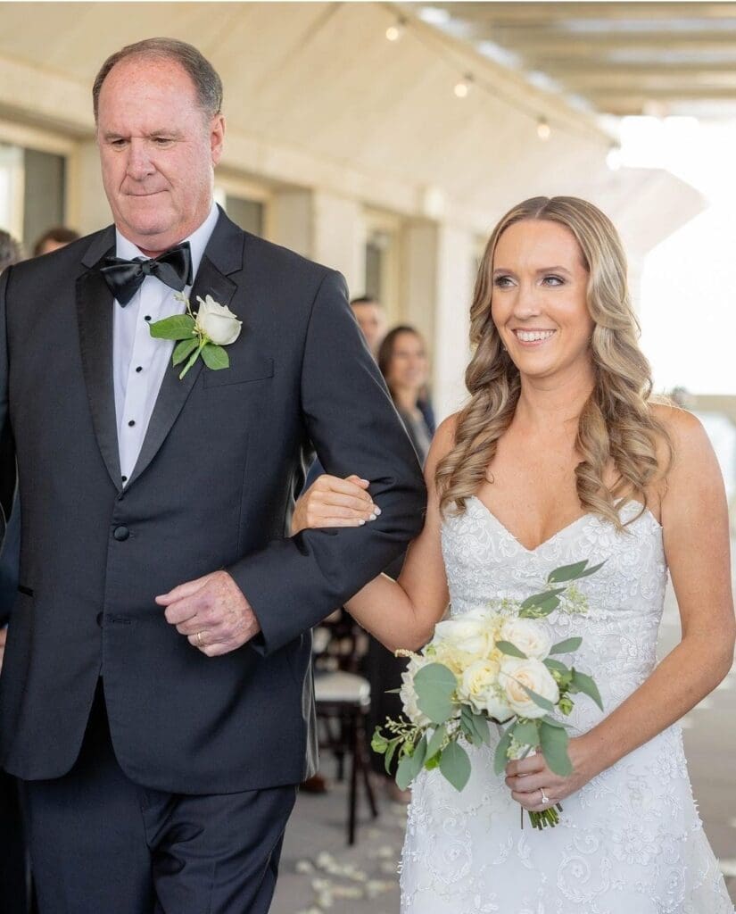 garden-style bouquet at The Peachtree Club rooftop wedding Atlanta