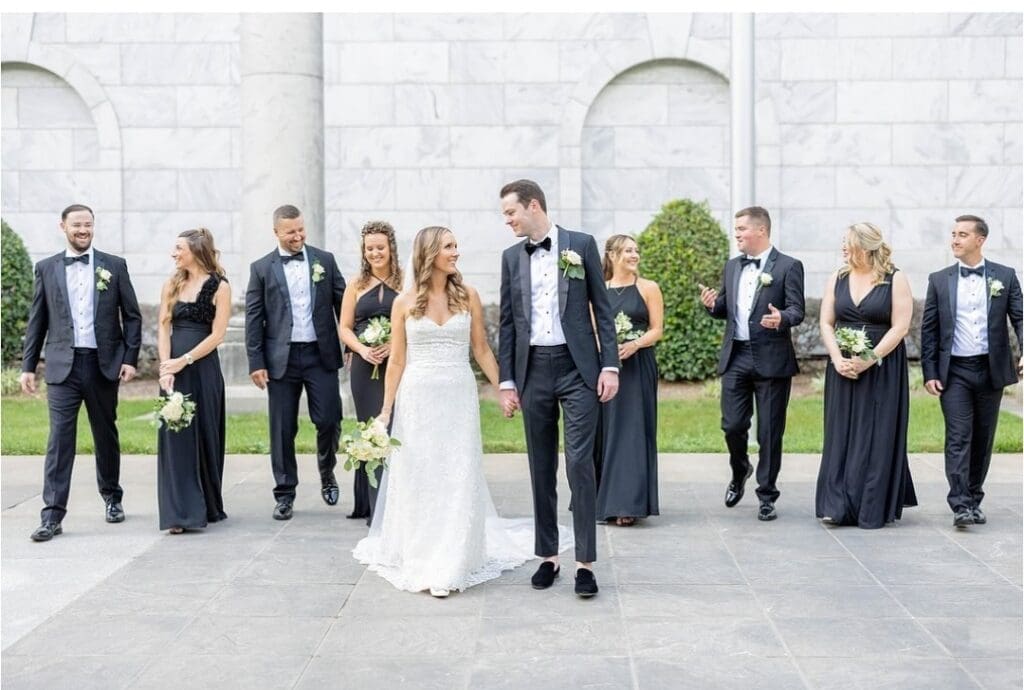 garden-style bouquet at The Peachtree Club rooftop wedding Atlanta
